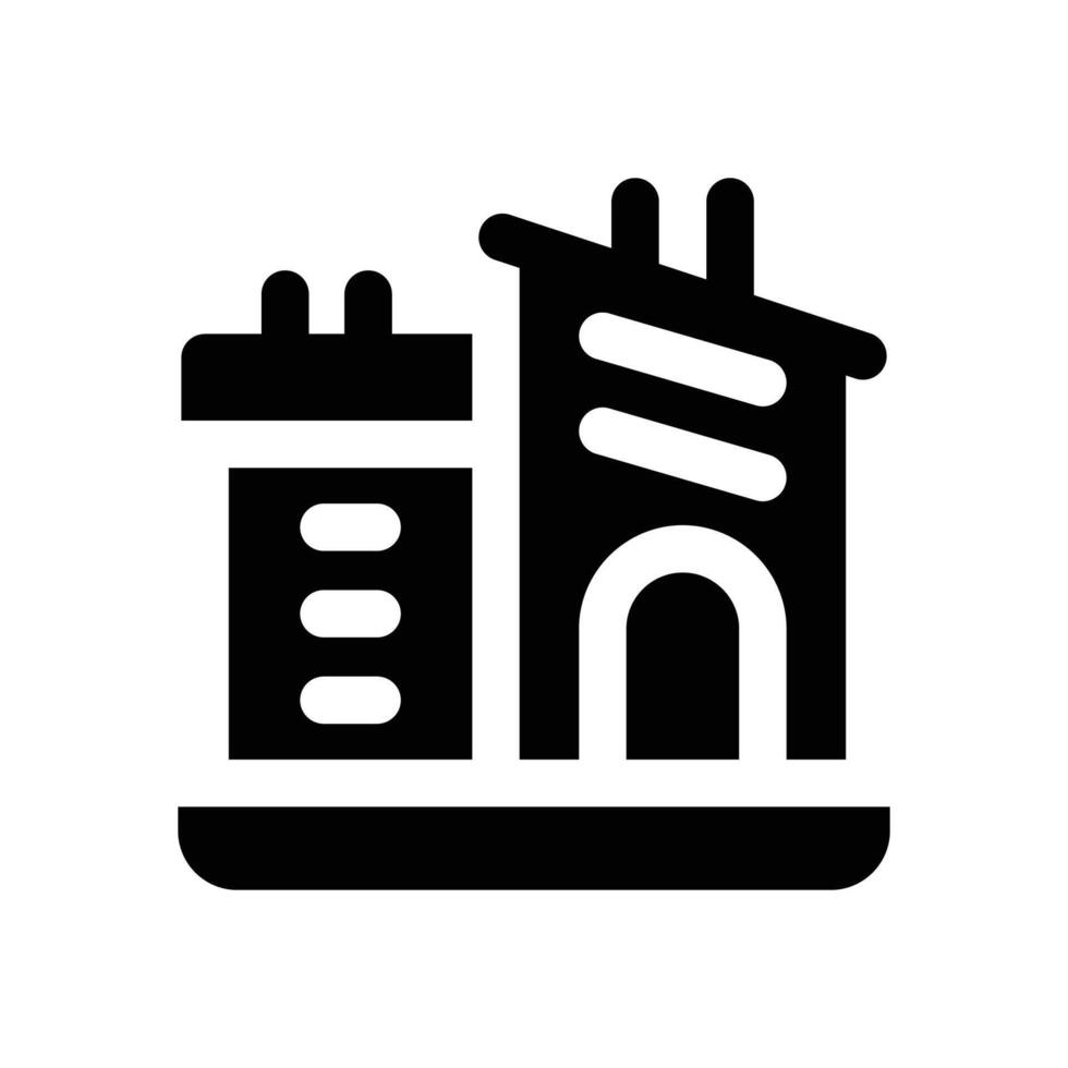 company glyph icon. Strong and solid icon for websites and mobile apps. vector