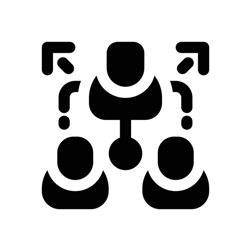colleague glyph icon. Strong and solid icon for websites and mobile apps. vector