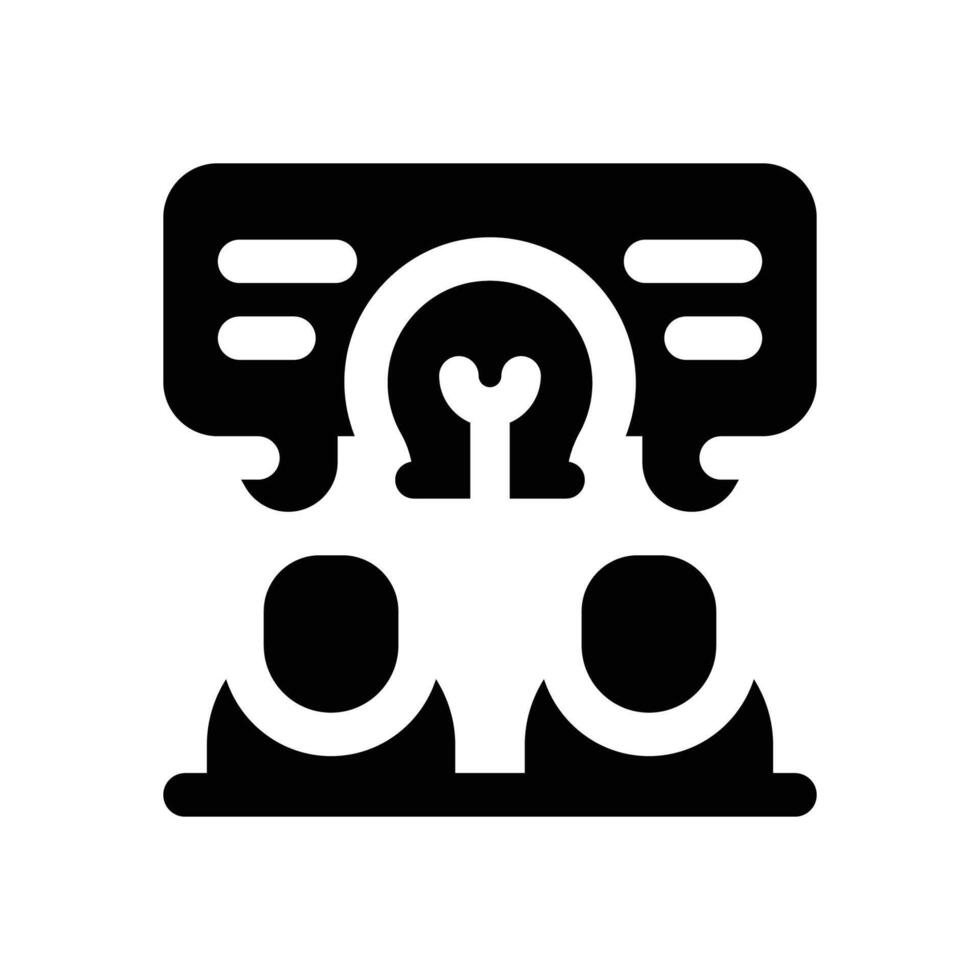 collaboration glyph icon. Strong and solid icon for websites, mobile interfaces, presentations, and visual branding. High quality and easy to edit. vector