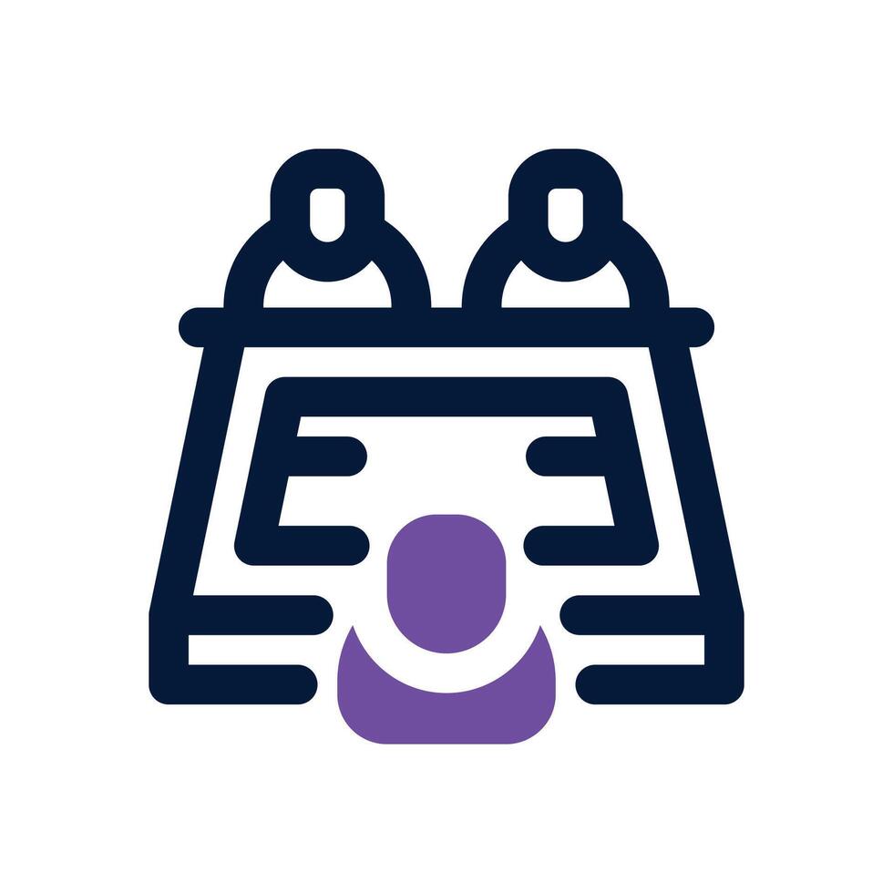 meeting dual tone icon. Sleek and modern icon for websites and mobile apps. vector