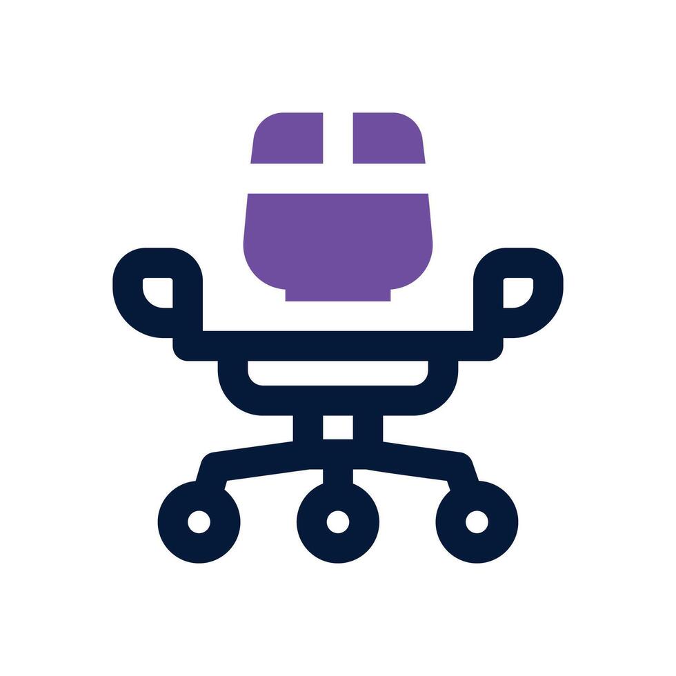 office chair dual tone icon. Sleek and modern icon for websites and mobile apps. vector
