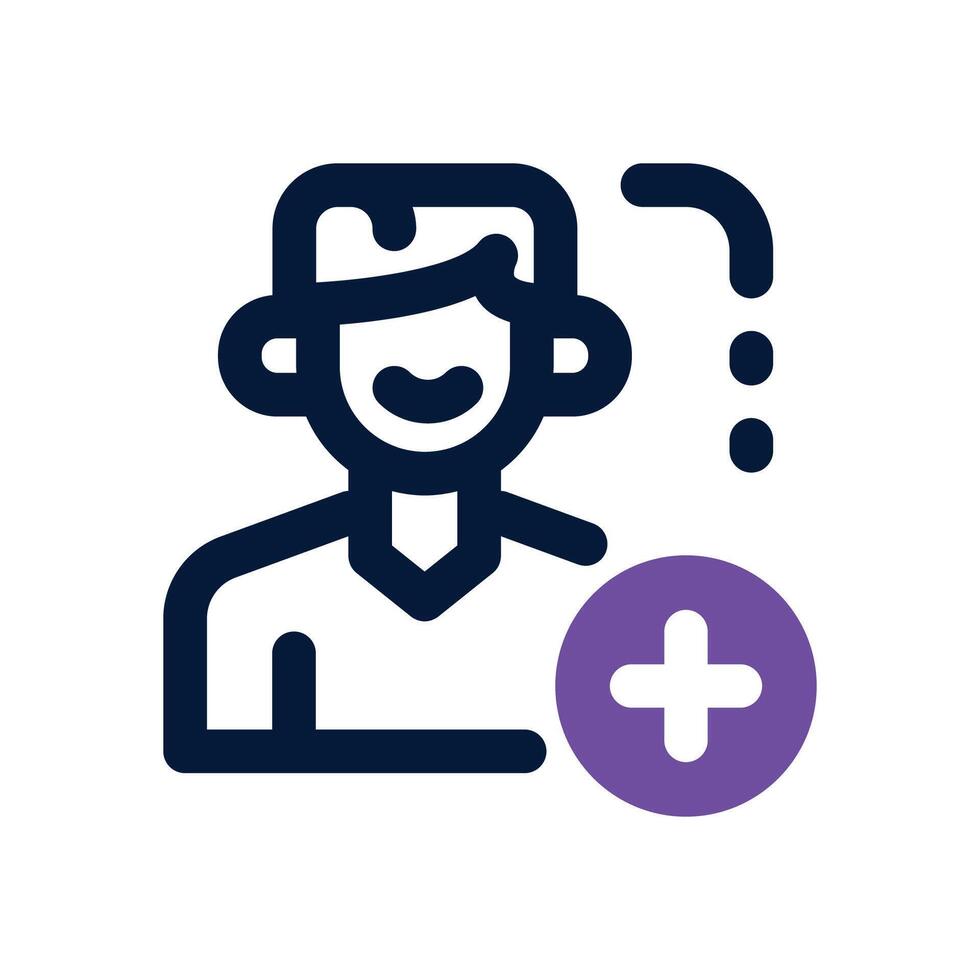 add user duotone icon. Sleek and modern icon for websites, mobile apps, marketing materials, and corporate design. Fully scalable and ready to use. vector