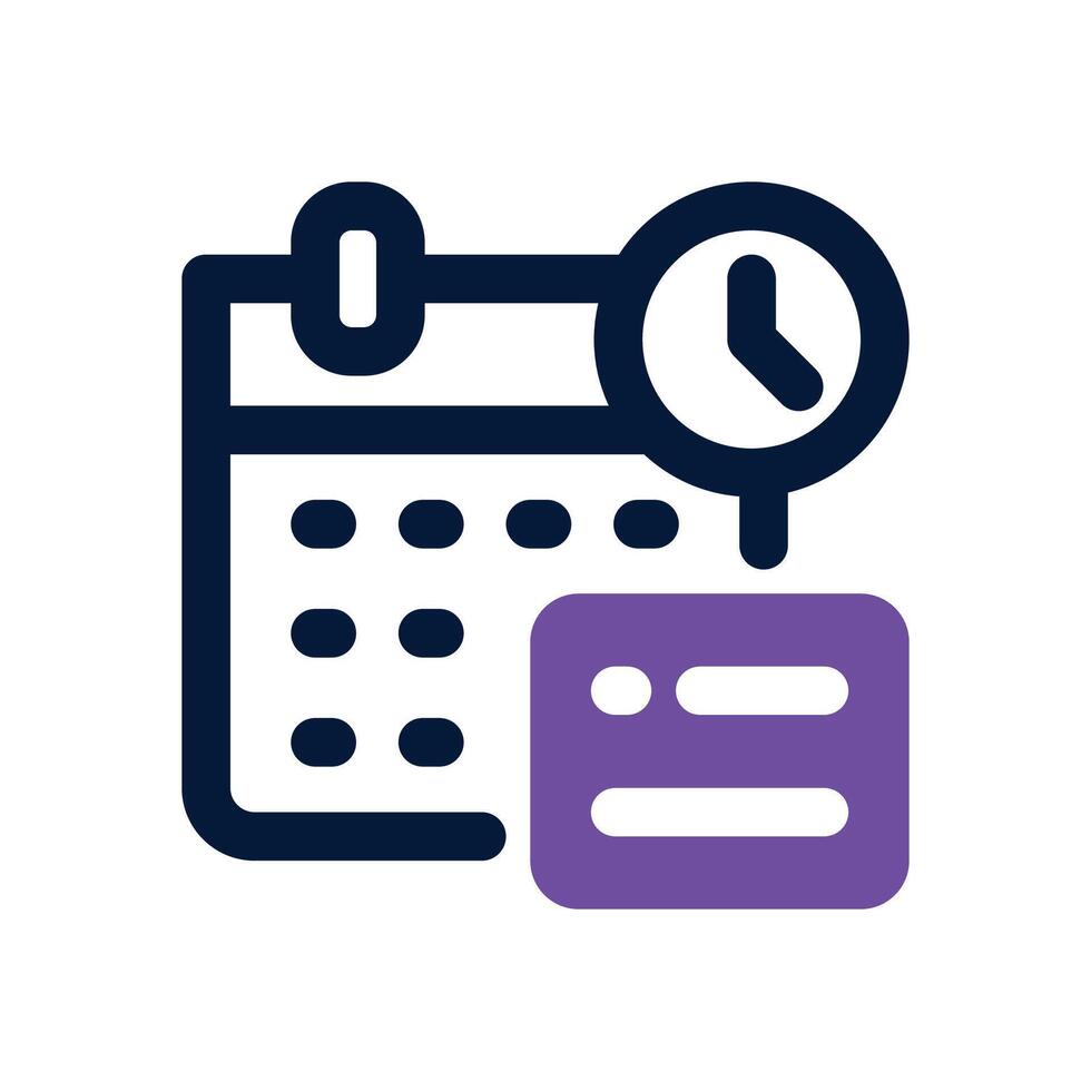 agenda dual tone icon. Sleek and modern icon for websites and mobile apps. vector