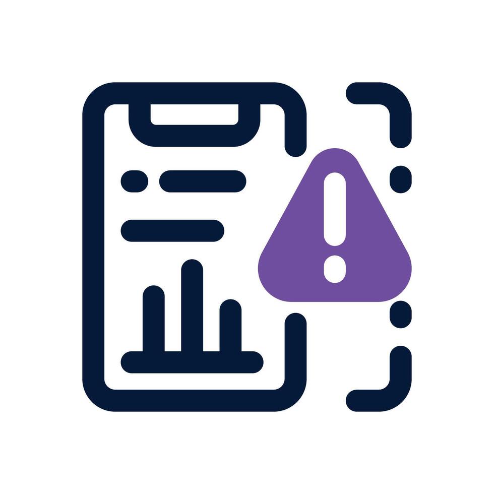 alert dual tone icon. Sleek and modern icon for websites and mobile apps. vector