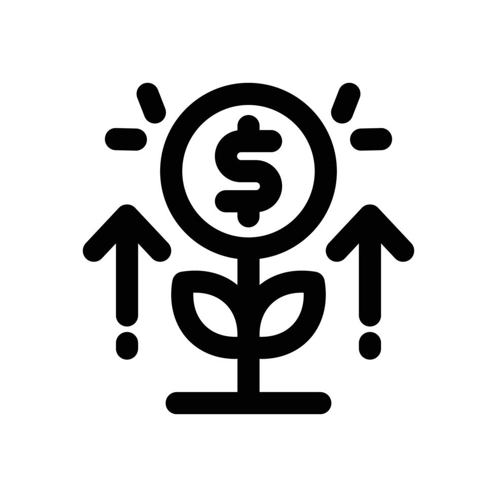 money tree line icon. Clean and minimalist icon for websites and mobile apps. vector