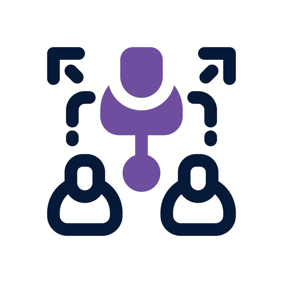 colleague dual tone icon. Sleek and modern icon for websites and mobile apps. vector