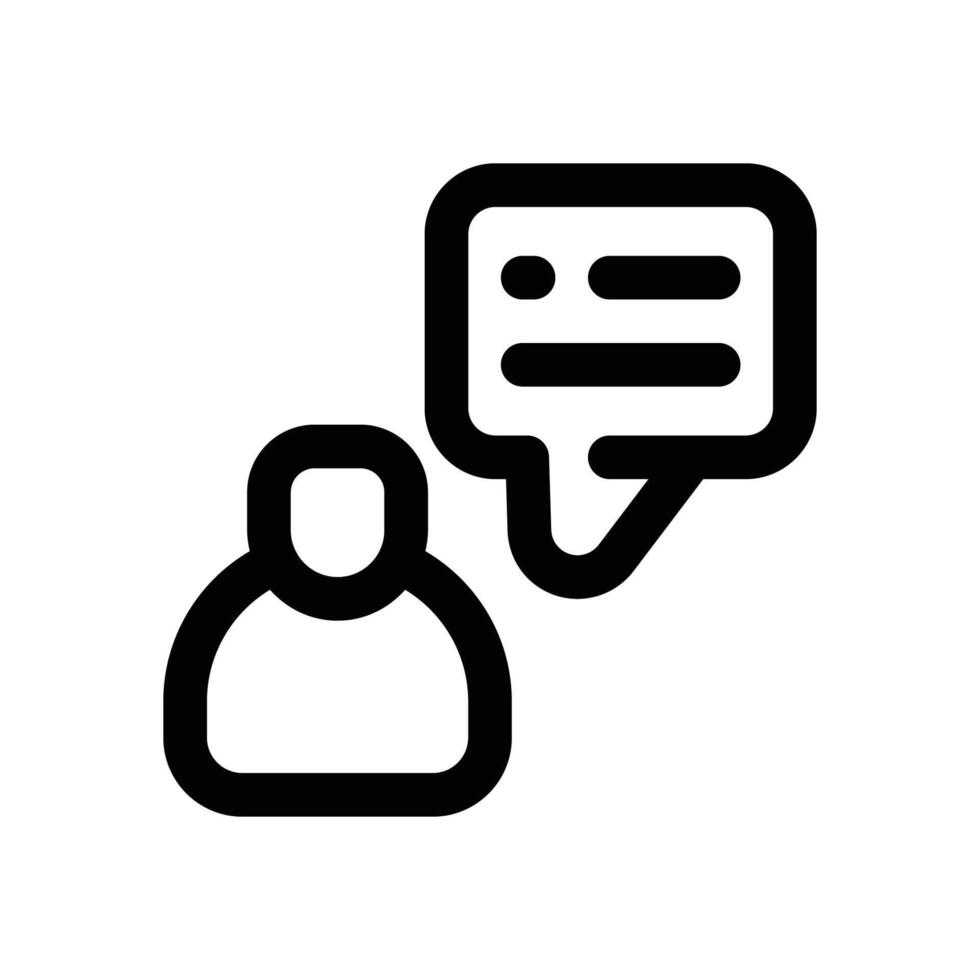 customer feedback line icon. Clean and minimalist icon for websites and mobile apps. vector