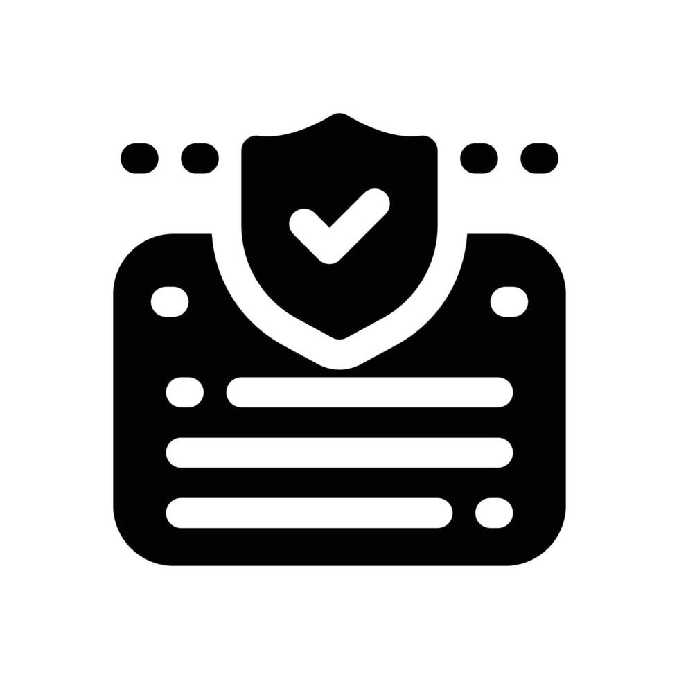 survey secure glyph icon. Strong and solid icon for websites, mobile interfaces, presentations, and visual branding. High quality and easy to edit. vector
