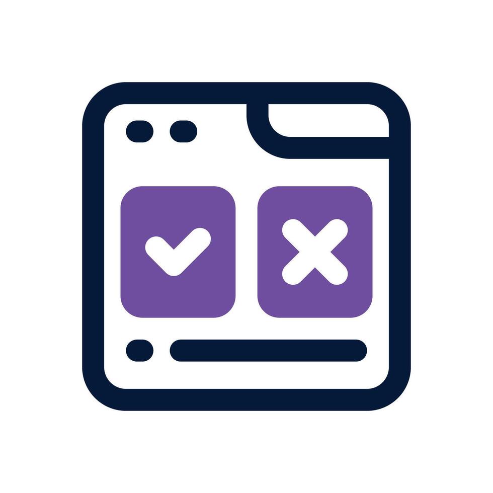 online survey duotone icon. Sleek and modern icon for websites, mobile apps, marketing materials, and corporate design. Fully scalable and ready to use. vector