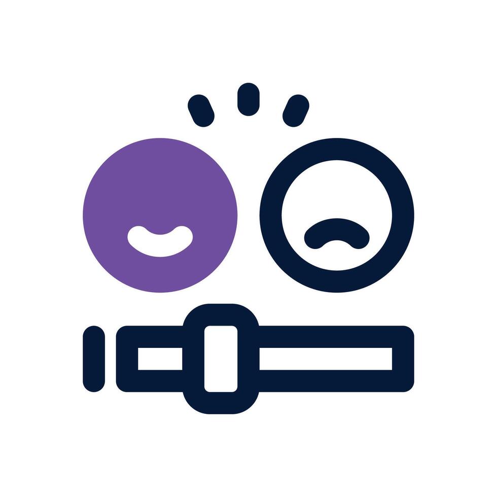 customer experience dual tone icon. Sleek and modern icon for websites and mobile apps. vector