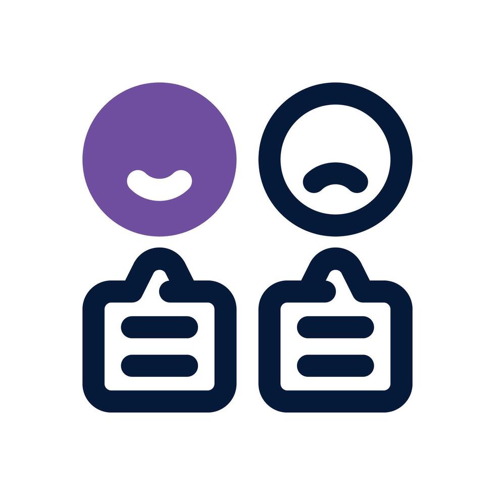 vote dual tone icon. Sleek and modern icon for websites and mobile apps. vector