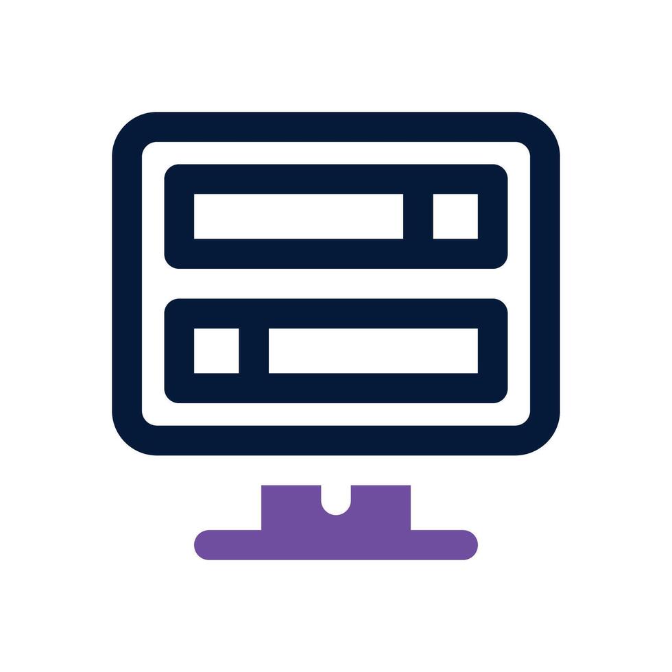 voting result dual tone icon. Sleek and modern icon for websites and mobile apps. vector
