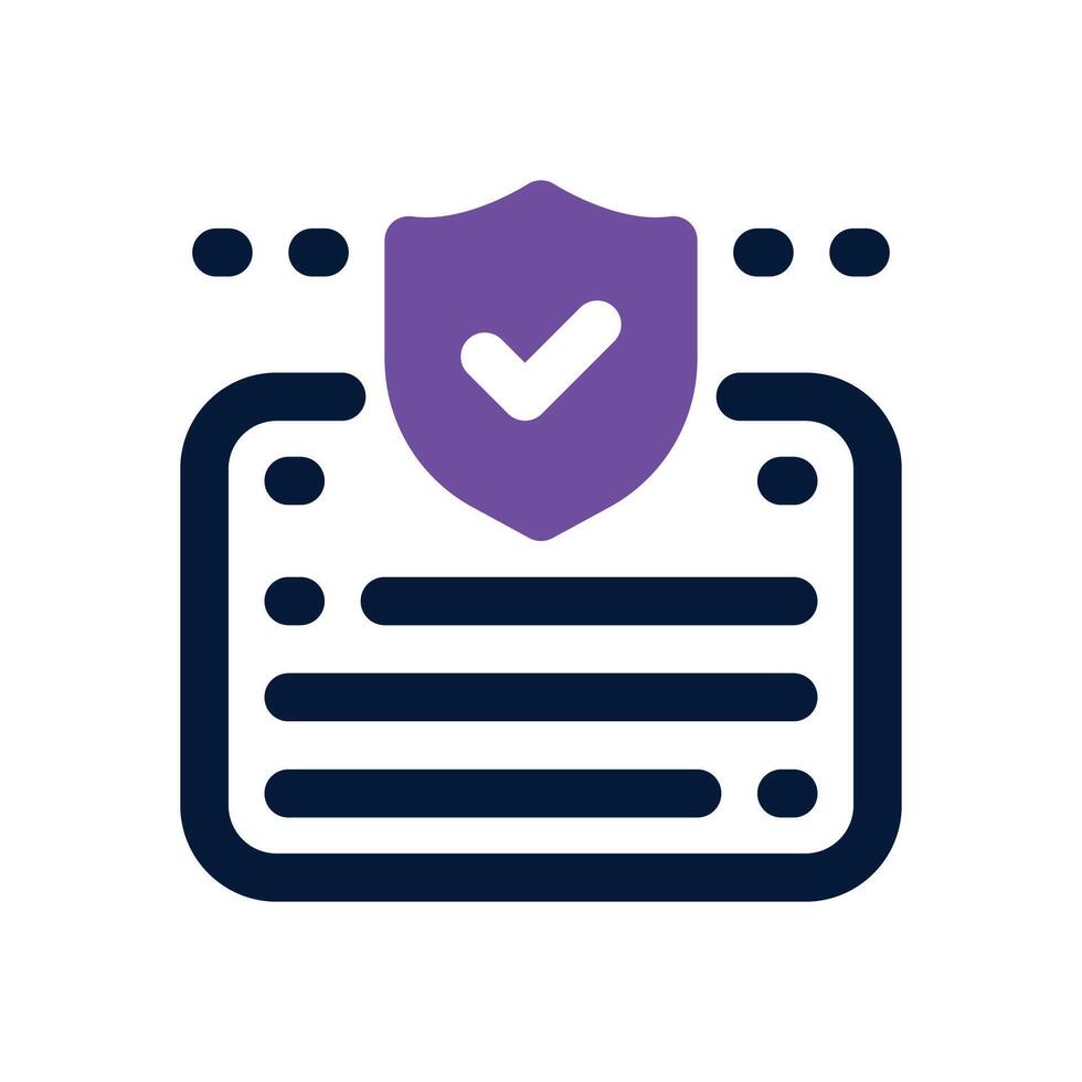 survey secure dual tone icon. Sleek and modern icon for websites and mobile apps. vector