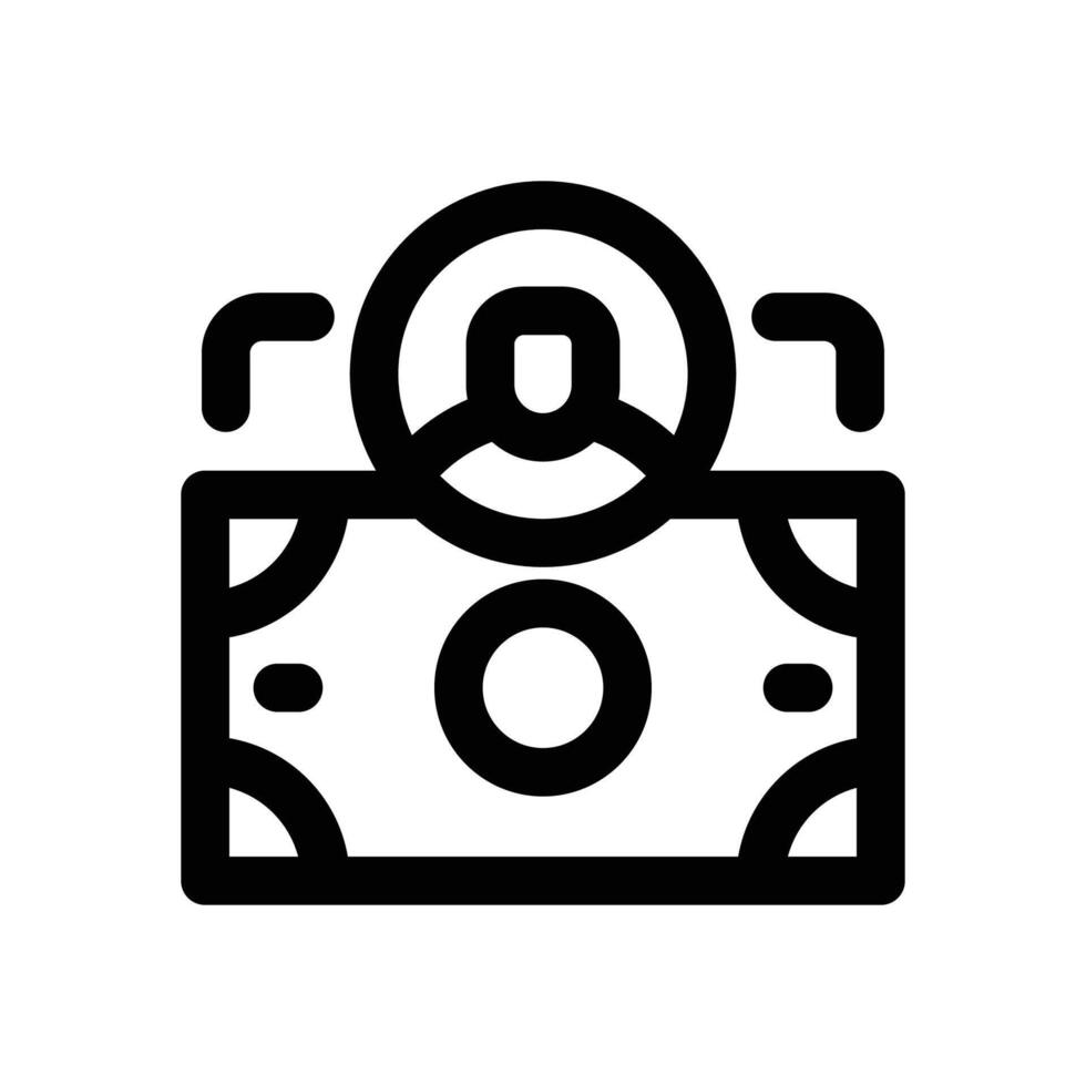 allowance line icon. Clean and minimalist icon for websites and mobile apps. vector