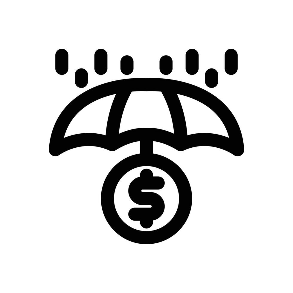 umbrella financial line icon. Clean and minimalist icon for websites and mobile apps. vector