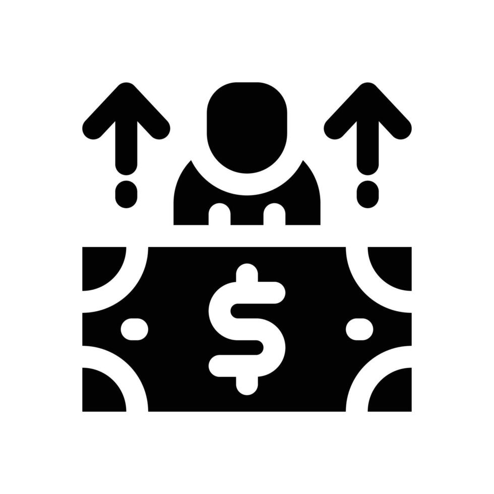 superannuation glyph icon. Strong and solid icon for websites and mobile apps. vector