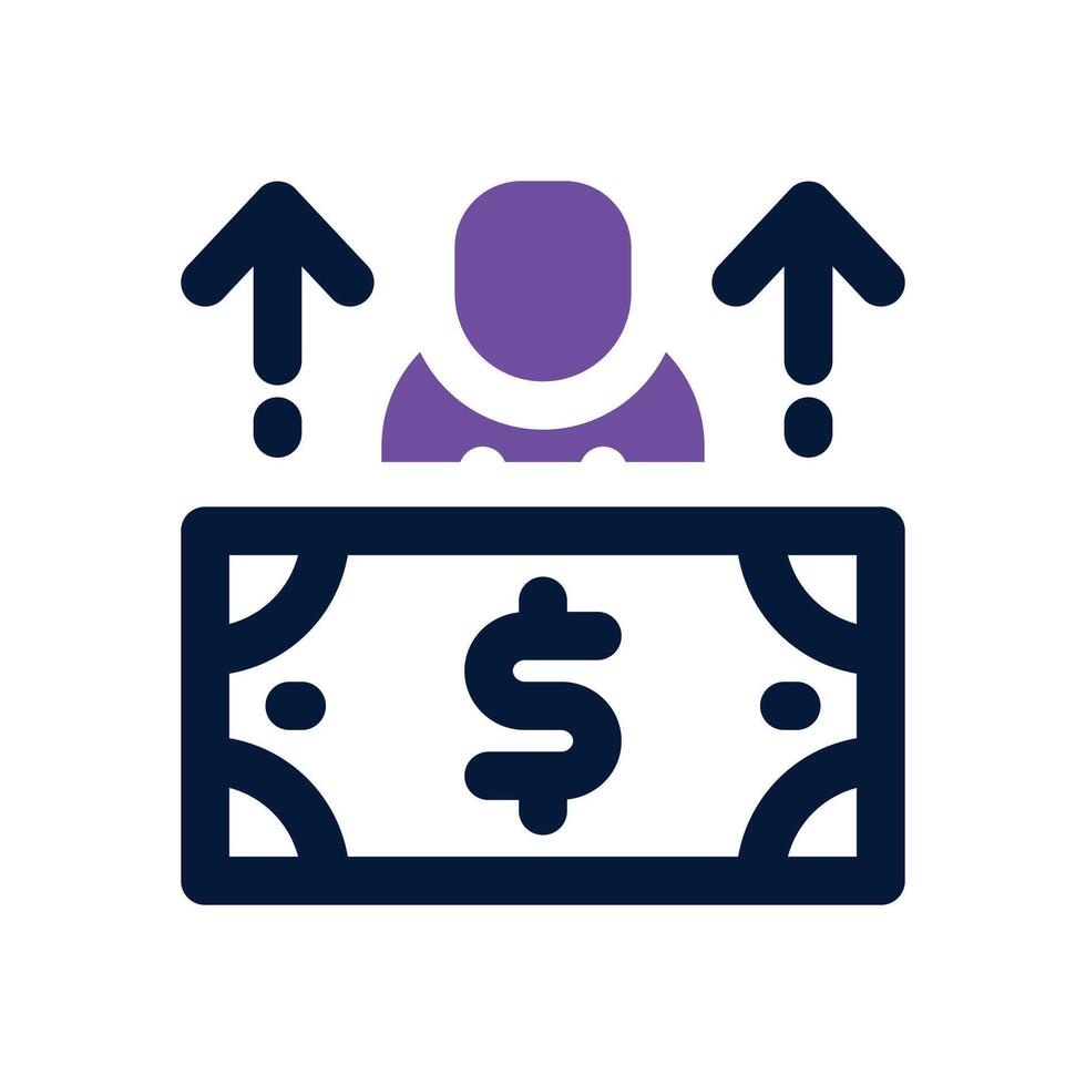 superannuation dual tone icon. Sleek and modern icon for websites and mobile apps. vector