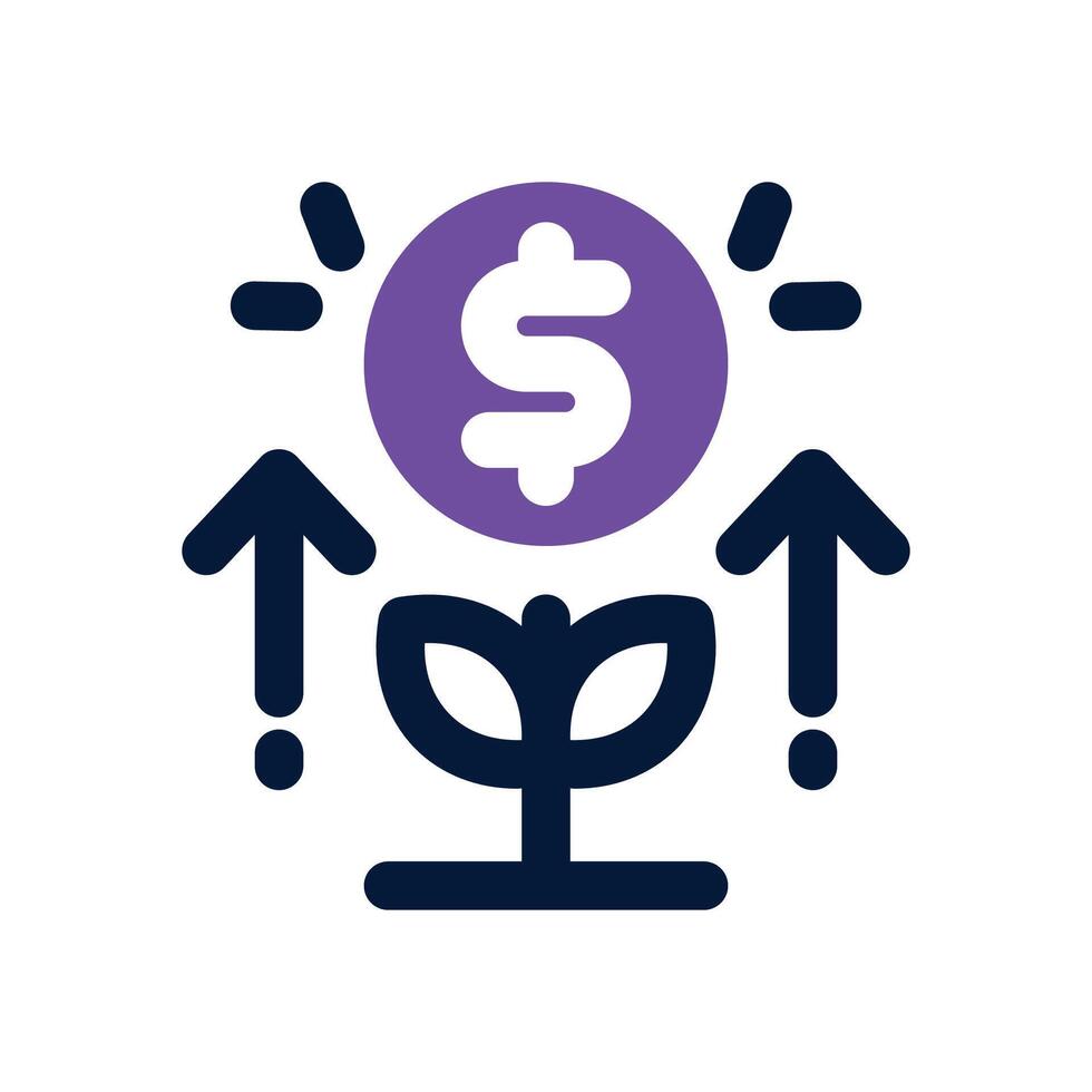 money tree duotone icon. Sleek and modern icon for websites, mobile apps, marketing materials, and corporate design. Fully scalable and ready to use. vector