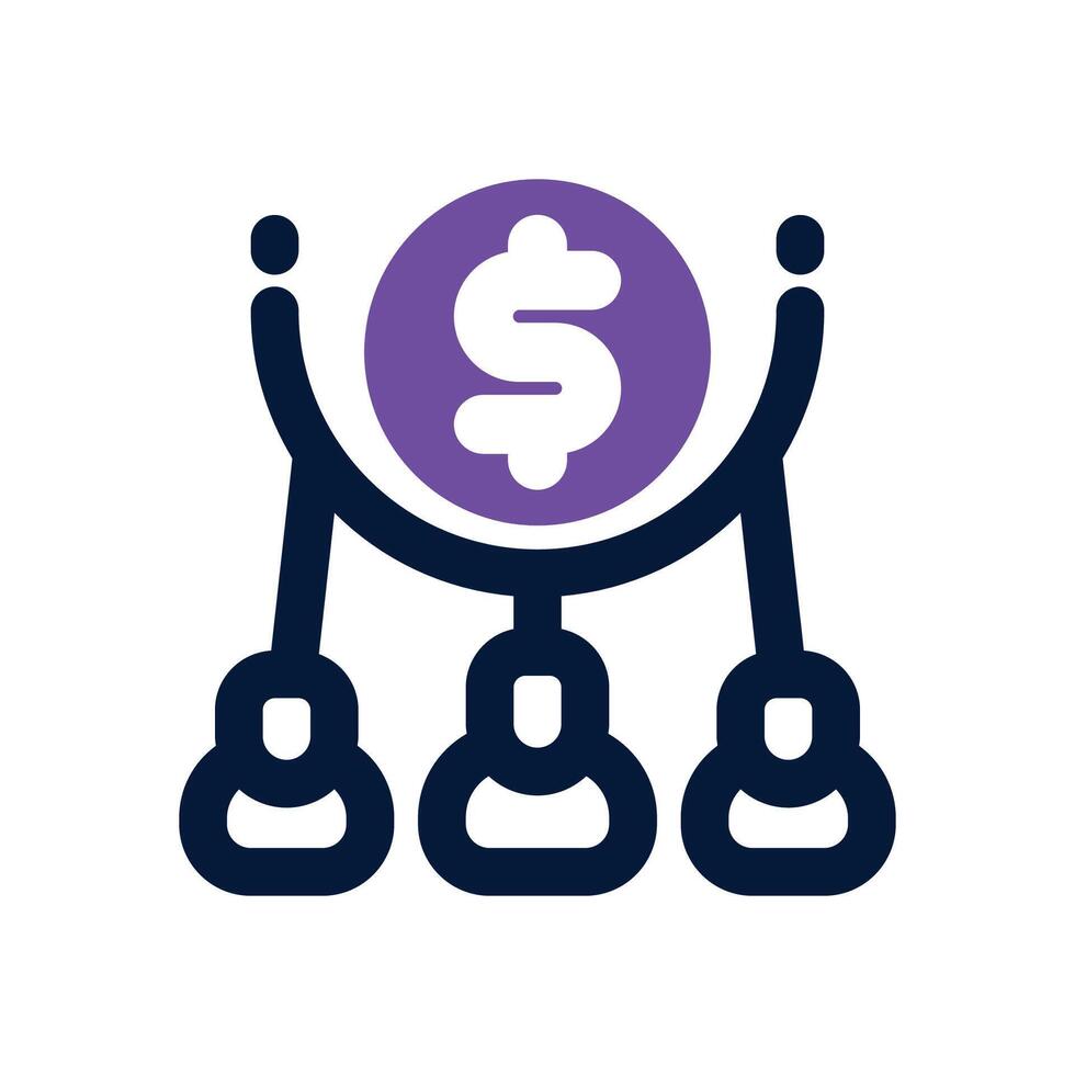 contribution duotone icon. Sleek and modern icon for websites, mobile apps, marketing materials, and corporate design. Fully scalable and ready to use. vector