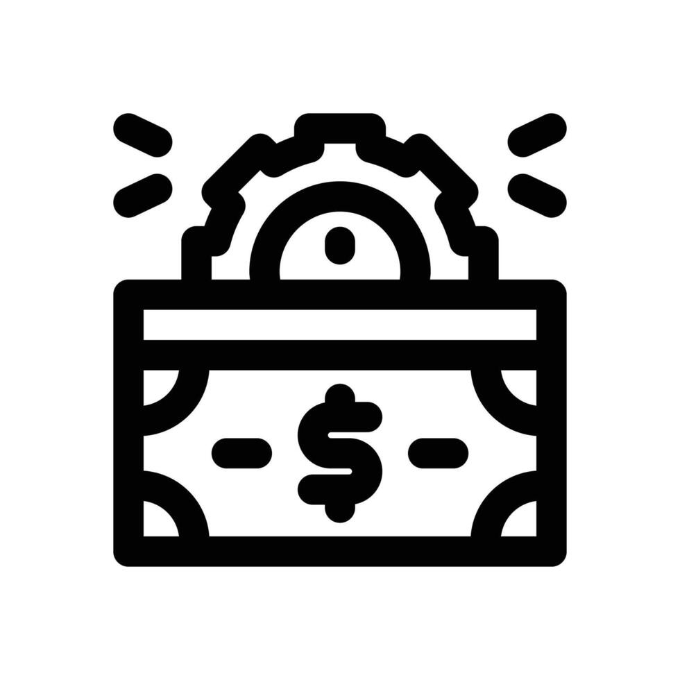 cash management line icon. Clean and minimalist icon for websites, mobile apps, presentations, and logos. Fully scalable and customizable for any project. vector
