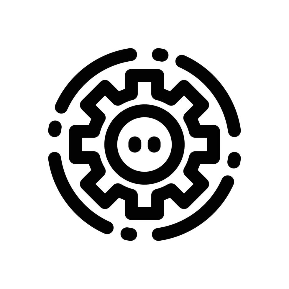 gear line icon. Clean and minimalist icon for websites, mobile apps, presentations, and logos. Fully scalable and customizable for any project. vector