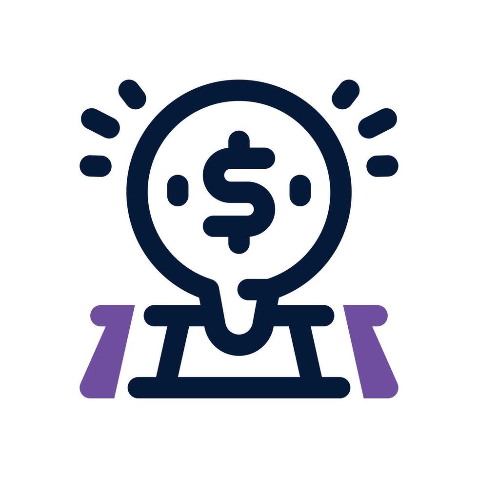 position dual tone icon. Sleek and modern icon for websites and mobile apps. vector