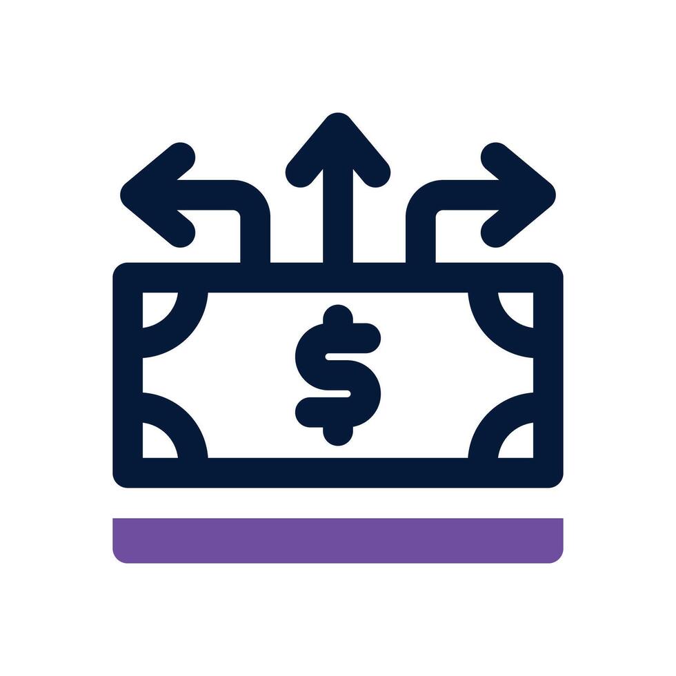 cash flow duotone icon. Sleek and modern icon for websites, mobile apps, marketing materials, and corporate design. Fully scalable and ready to use. vector