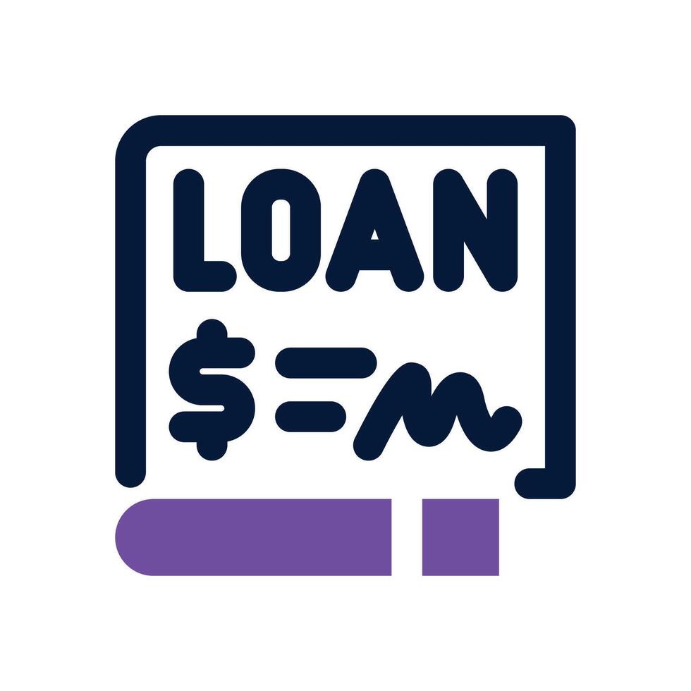 loan duotone icon. Sleek and modern icon for websites, mobile apps, marketing materials, and corporate design. Fully scalable and ready to use. vector