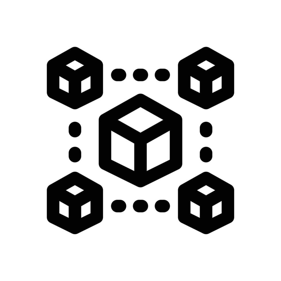 decentralized line icon. Clean and minimalist icon for websites, mobile apps, presentations, and logos. Fully scalable and customizable for any project. vector