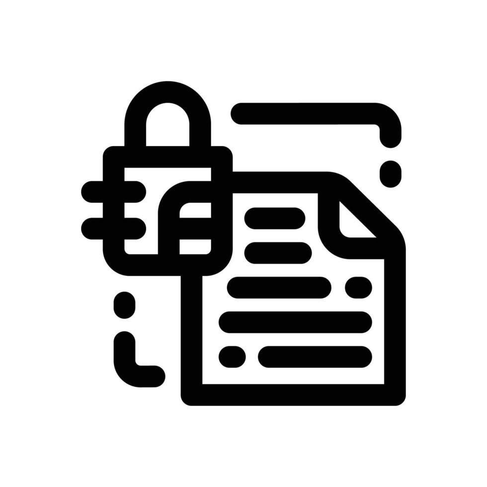 encrypted line icon. Clean and minimalist icon for websites, mobile apps, presentations, and logos. Fully scalable and customizable for any project. vector