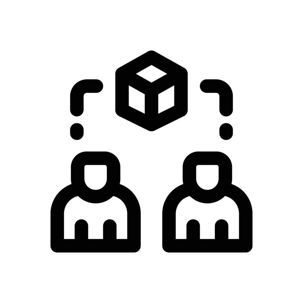 peer to peer line icon. Clean and minimalist icon for websites and mobile apps. vector