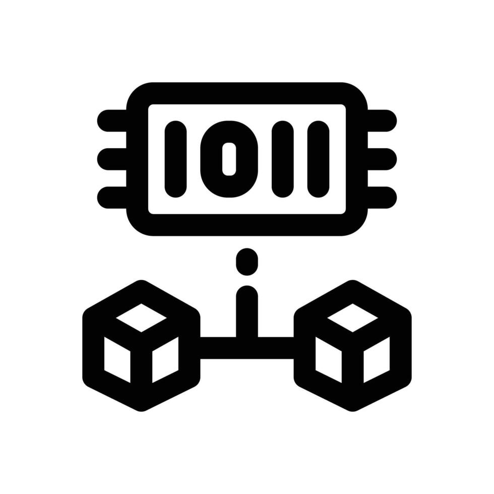 binary code line icon. Clean and minimalist icon for websites, mobile apps, presentations, and logos. Fully scalable and customizable for any project. vector