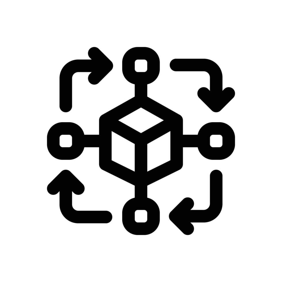 block line icon. Clean and minimalist icon for websites and mobile apps. vector