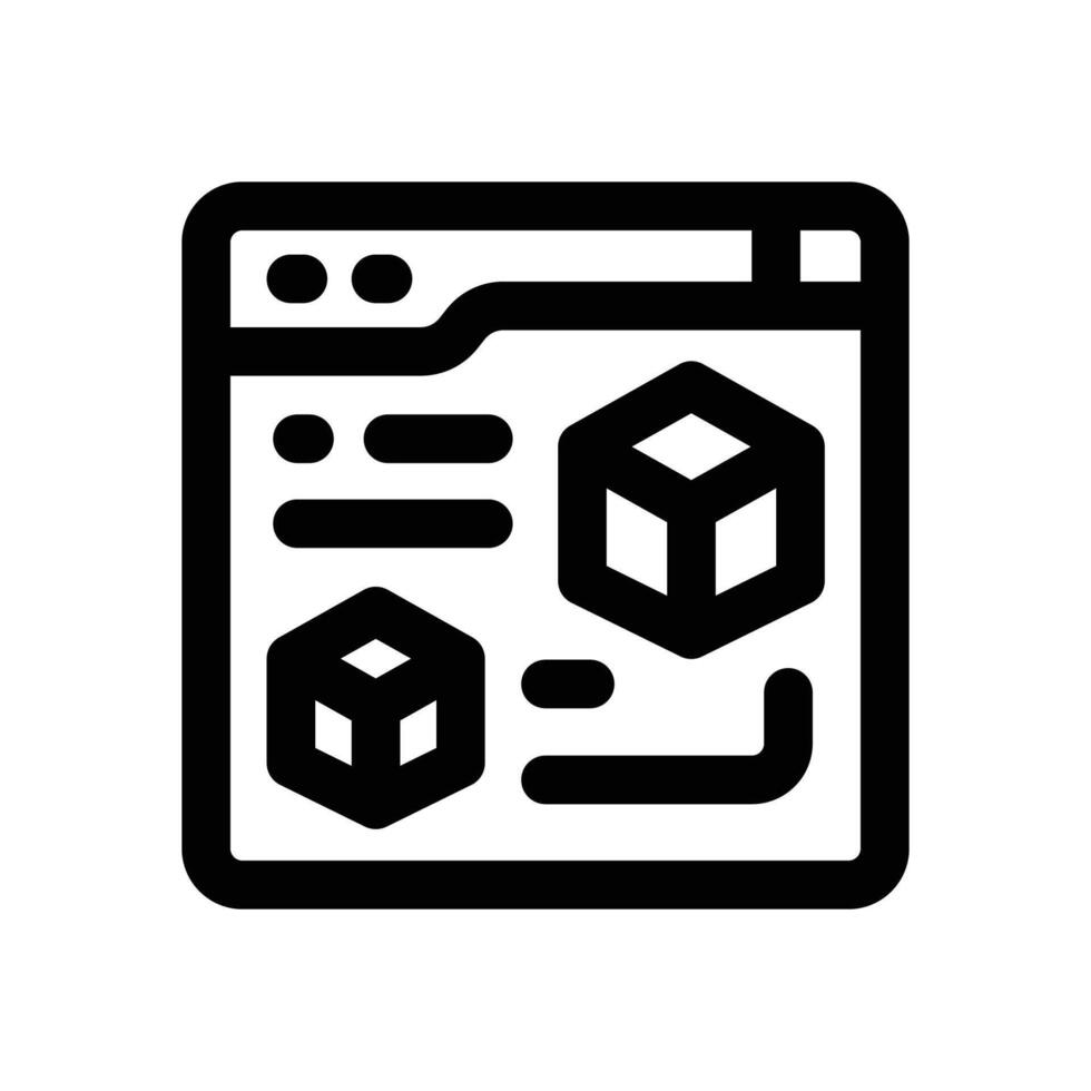 blockchain web line icon. Clean and minimalist icon for websites and mobile apps. vector