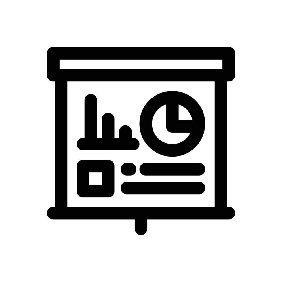 business presentation line icon. Clean and minimalist icon for websites and mobile apps. vector