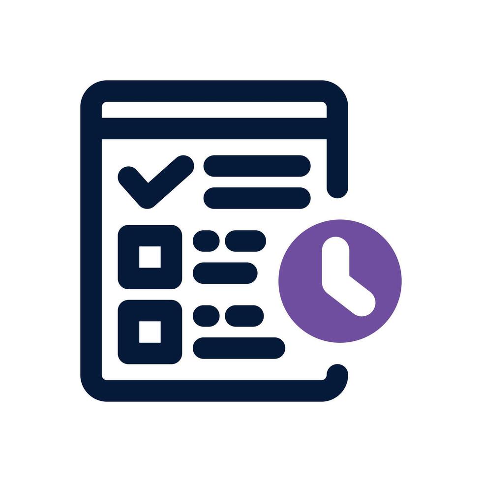 task duotone icon. Sleek and modern icon for websites, mobile apps, marketing materials, and corporate design. Fully scalable and ready to use. vector