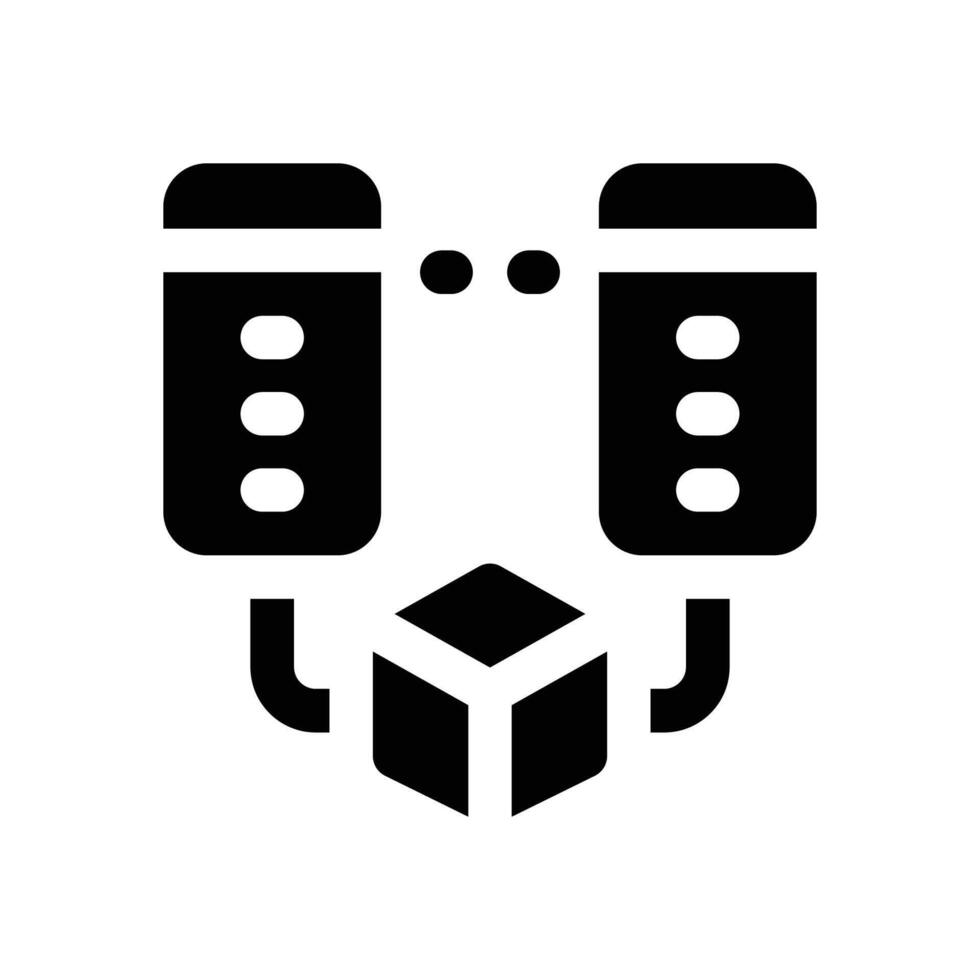 data mining glyph icon. Strong and solid icon for websites and mobile apps. vector