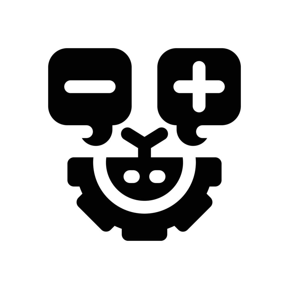 consequence glyph icon. Strong and solid icon for websites and mobile apps. vector