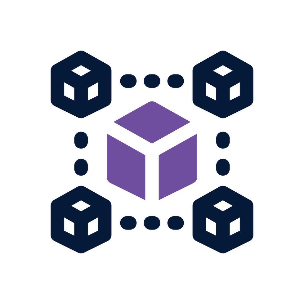 decentralized duotone icon. Sleek and modern icon for websites, mobile apps, marketing materials, and corporate design. Fully scalable and ready to use. vector