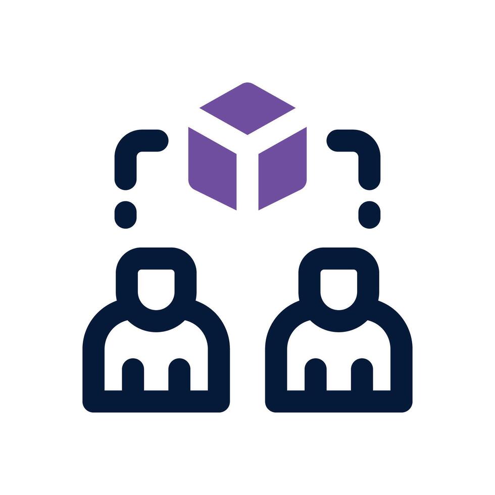 peer to peer dual tone icon. Sleek and modern icon for websites and mobile apps. vector