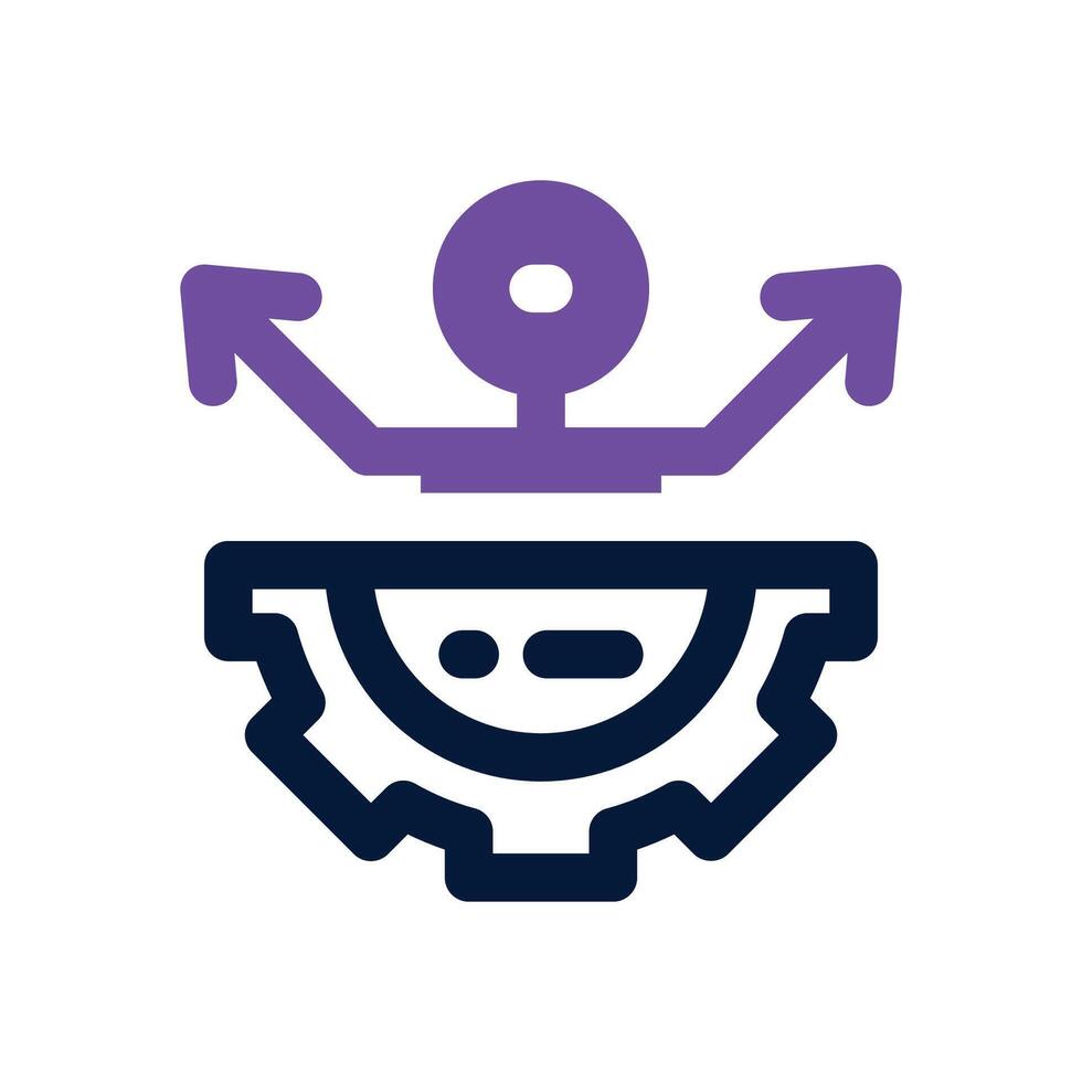 process management dual tone icon. Sleek and modern icon for websites and mobile apps. vector
