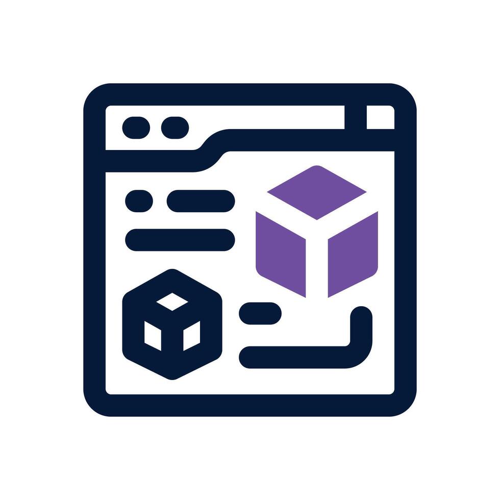 blockchain web dual tone icon. Sleek and modern icon for websites and mobile apps. vector