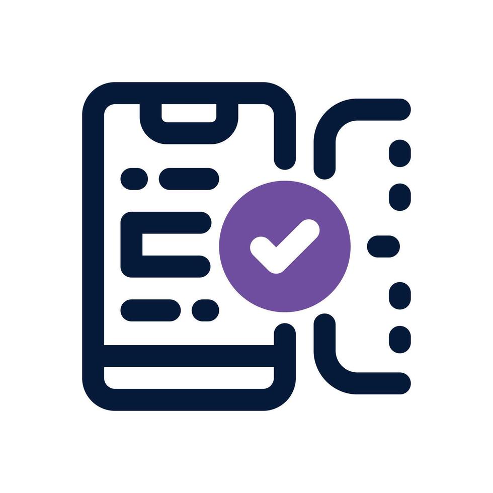 available dual tone icon. Sleek and modern icon for websites and mobile apps. vector