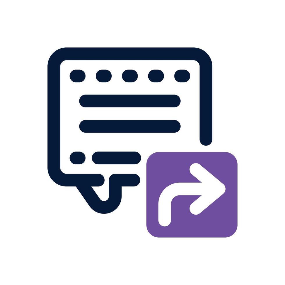 response dual tone icon. Sleek and modern icon for websites and mobile apps. vector