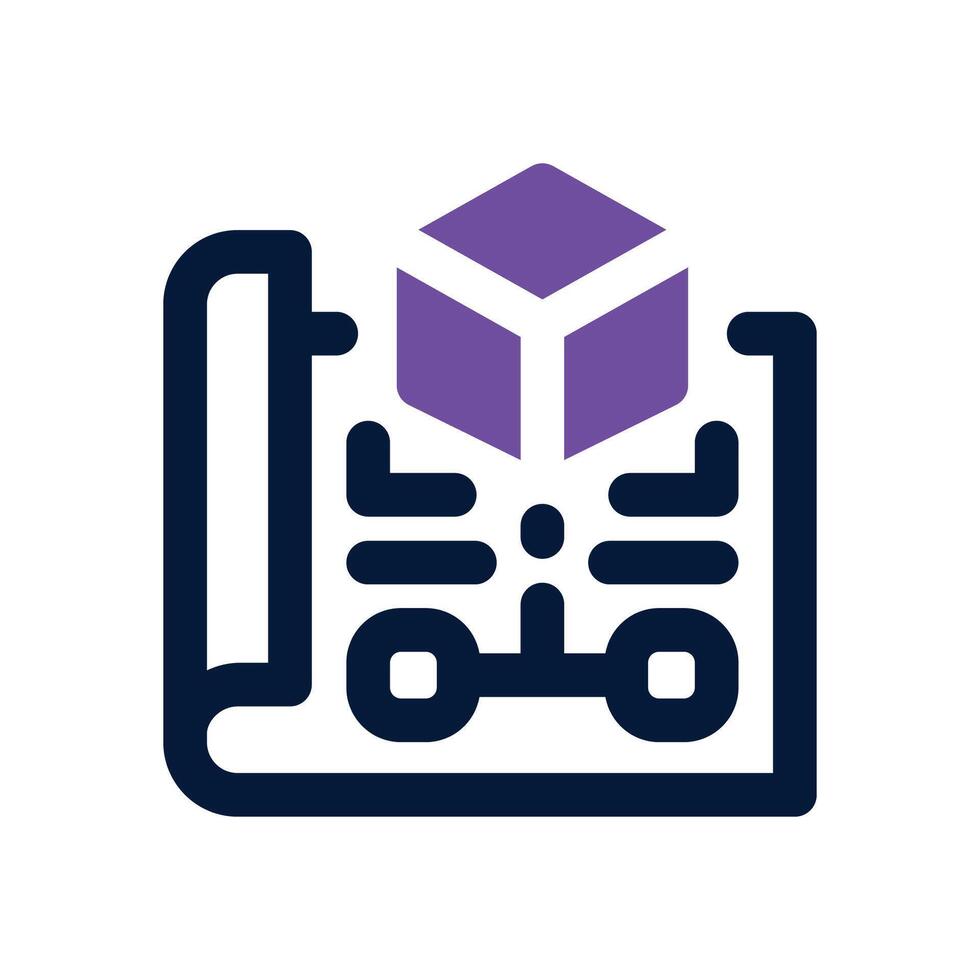 scrypt dual tone icon. Sleek and modern icon for websites and mobile apps. vector