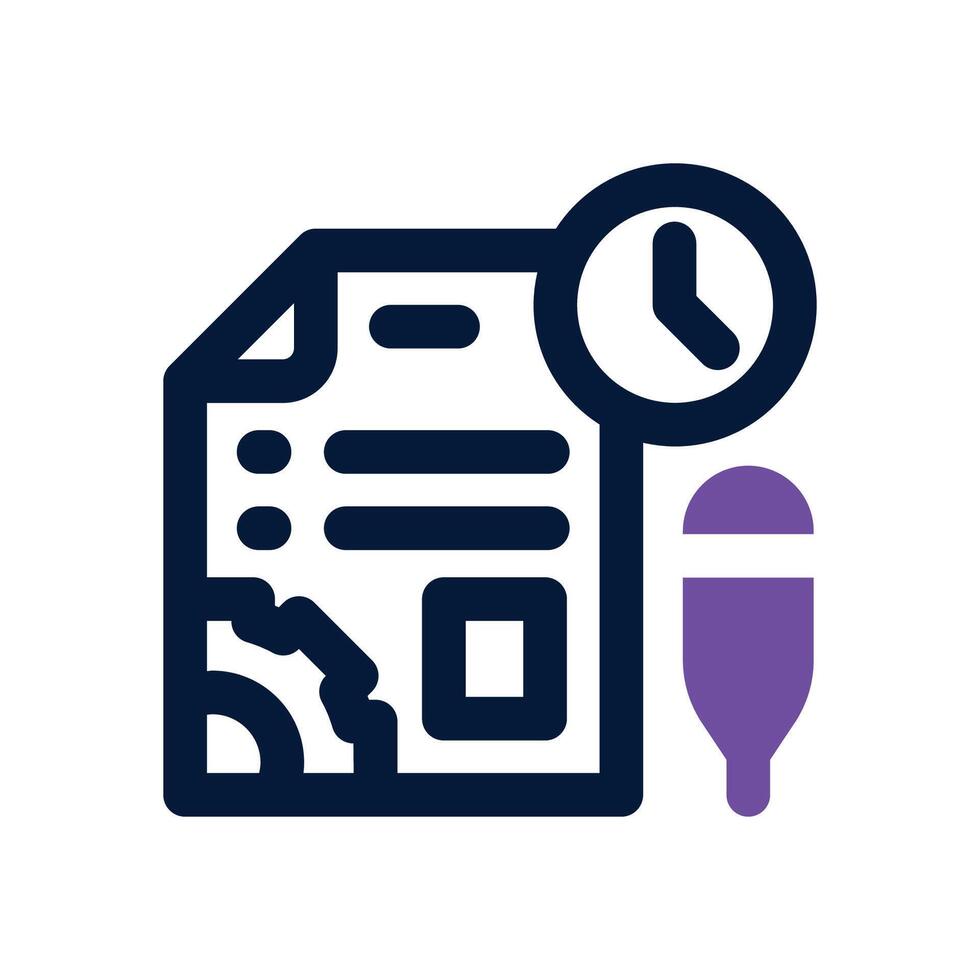 project management duotone icon. Sleek and modern icon for websites, mobile apps, marketing materials, and corporate design. Fully scalable and ready to use. vector