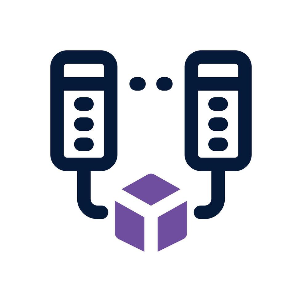 data mining dual tone icon. Sleek and modern icon for websites and mobile apps. vector