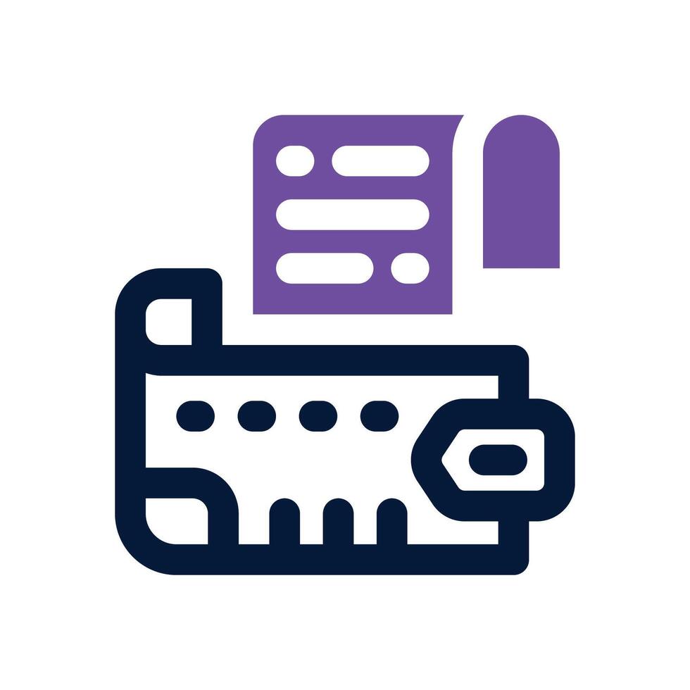 wallet account dual tone icon. Sleek and modern icon for websites and mobile apps. vector