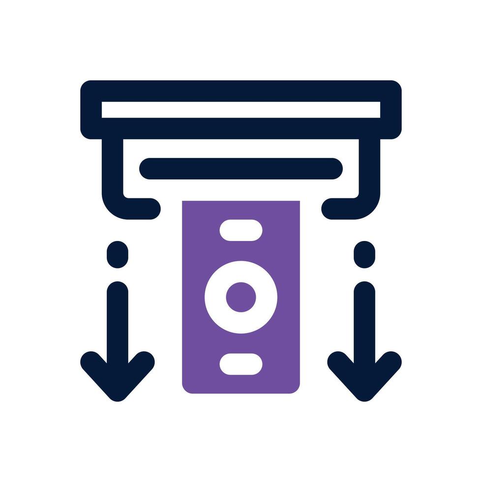 withdrawal dual tone icon. Sleek and modern icon for websites and mobile apps. vector