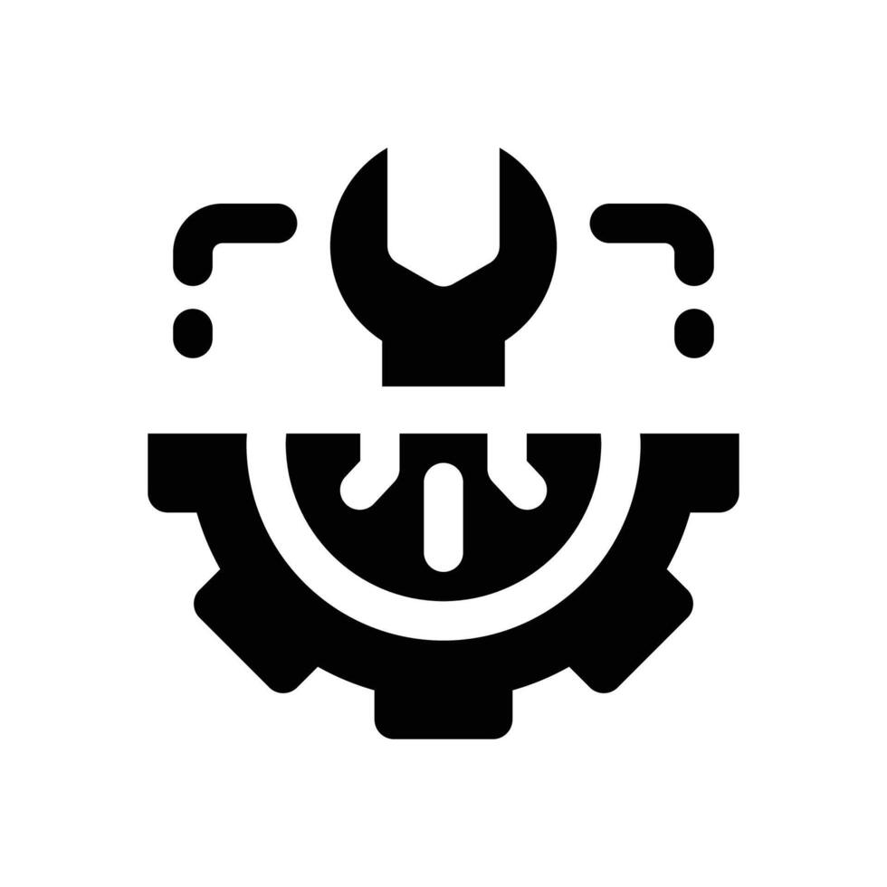 technical support glyph icon. Strong and solid icon for websites and mobile apps. vector